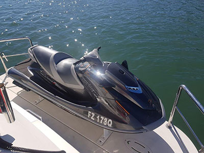 Jet Ski on board Black Diamond motor yacht