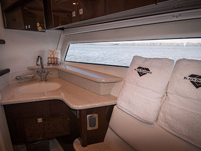 Bathroom aboard Black Diamond