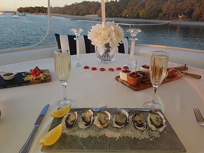 Food service for Luxury Yacht Holidays VIP Celebrity Escape
