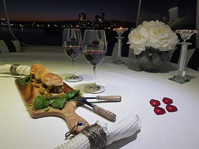 Food service for Luxury Yacht Holidays Escape Package