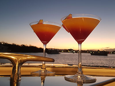 Cocktails on board Black Diamond